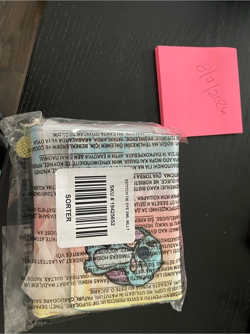 Loungefly Stitch Tie-Dye Pastel Card Holder Wallet - Pink, Blue, Yellow - NWT